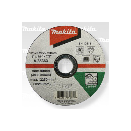 Makita - kotouč řezný kámen 125x3x22mm A-85363