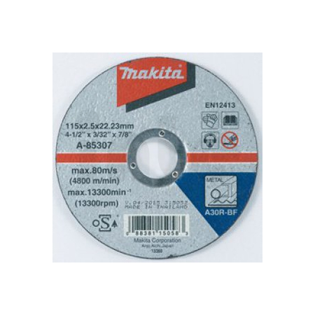 Makita - kotouč řezný ocel 115x2.5x22.23mm A-85307