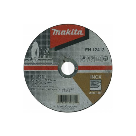 Makita - řezný kotouč 150x1,6x22 nerez=newE-13742 B-12251