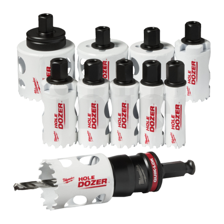 MILWAUKEE Sada kruhových pilek/děrovek Hole dozer Holesaw QL SET 13, Quick Lok, 13 ks 49224772