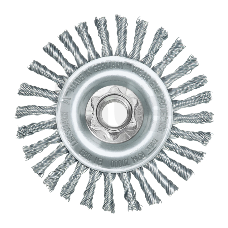 MILWAUKEE Kotoučový kartáč M14 125×6 mm, ocelový, splétaný drát 0,5 mm – 1 ks 4932501742