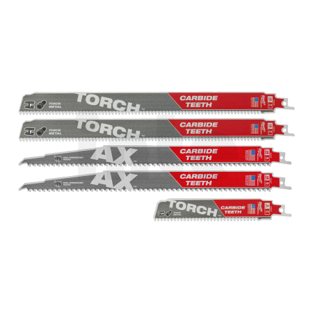 MILWAUKEE Sada demoličních pilových plátků SAWZALL s tvrdokovem (5 ks) 49472206