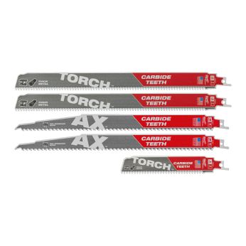 MILWAUKEE Sada demoličních pilových plátků SAWZALL s tvrdokovem (5 ks) 49472206