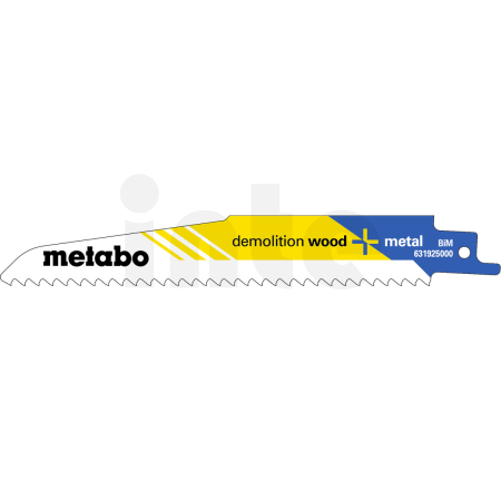 METABO 5 plátků pro pily ocasky "demolition wood + metal" 150 x 1,6 mm, BiM, 4,3 mm/ 6 TPI 631925000