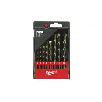MILWAUKEE Sada vrtáků do betonu 8 ks /Ø3, 4, 5, 6, 7, 8, 9, 10 mm/ 4932352334