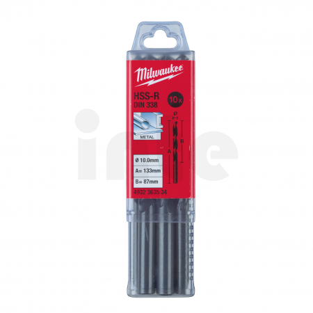 MILWAUKEE Vrtáky HSS-R Ø 10,0mm (10ks) 4932363534