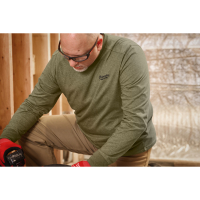 MILWAUKEE Hybridní triko s dlouhým rukávem zelené 4932492999