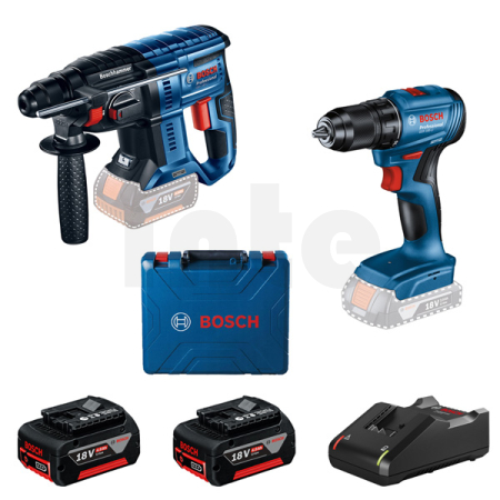 BOSCH Kombinovaná sada: GSR 185-LI + GBH 180-LI + 2× akumulátor 4,0 Ah 0615990N20