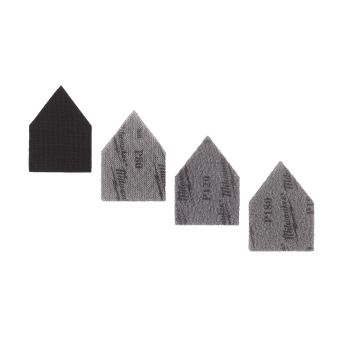 MILWAUKEE Síťované brusné listy 67 x 92 mm - sada 12 ks + ochranná podložka 48805405