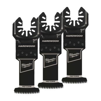 MILWAUKEE OMT OL Přesné trojitě broušené ponorné nože PRO-CURVE na ponorné řezy do dřeva 3C 35 mm, 3 ks