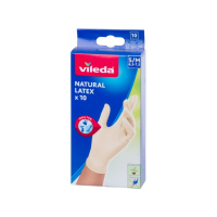 Vileda Natural Latex rukavice S/M 10ks