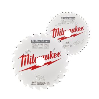MILWAUKEE Pilový kotouč dřevo 190X24T/48T 2ks 4058546373689