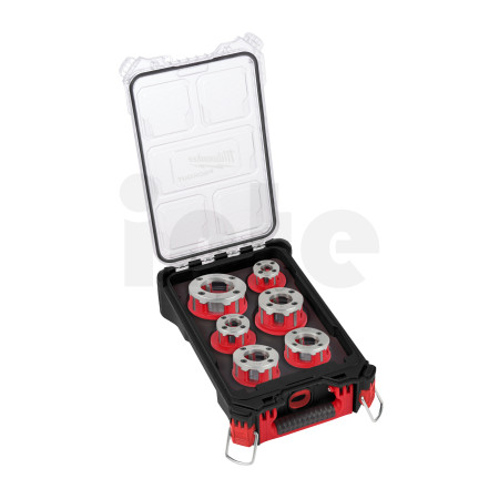 MILWAUKEE Sada závitořezných hlav FPT2HK BSPT z legované oceli v kufru PACKOUT™, 6 ks 4932480249