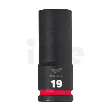 MILWAUKEE Průmyslová hlavice Shockwave 1/2" HEX 19mm prodloužená 4932480337