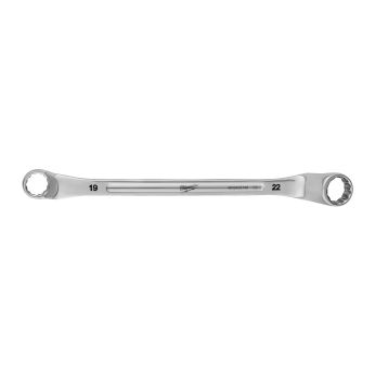 MILWAUKEE Vyhnutý oboustranný očkový klíč 19x22mm 4932492748