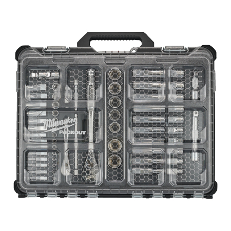 MILWAUKEE Packout sada ráčny a nástrčných klíčů 1/4" a 1/2" 63 ks 4932493661