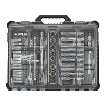 MILWAUKEE Packout sada ráčny a nástrčných klíčů 1/4" a 1/2" 63 ks 4932493661