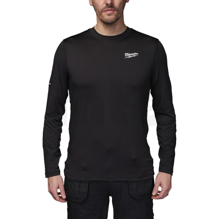 MILWAUKEE WORKSKIN CWB LS BL XXL spodní triko do chladného počasí s dlouhým rukávem černé, velikost XXL 4932498287