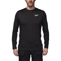 MILWAUKEE WORKSKIN CWB LS BL XXL spodní triko do chladného počasí s dlouhým rukávem černé, velikost XXL 4932498287