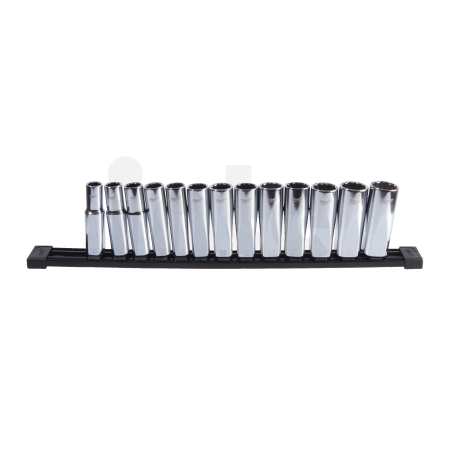 MILWAUKEE ½″ sada dlouhých metrických 12bodových nástrčných klíčů 13 ks 4932498798