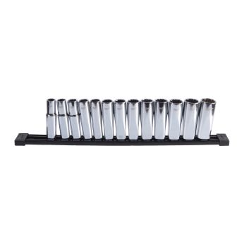 MILWAUKEE ½″ sada dlouhých metrických 12bodových nástrčných klíčů 13 ks 4932498798