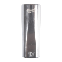MILWAUKEE ⅜″ prodloužený nástrčný klíč metrický standardní 12-bodový - 17 mm 4932498821