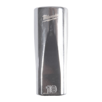 MILWAUKEE ⅜″ prodloužený nástrčný klíč metrický standardní 12-bodový - 19 mm 4932498823