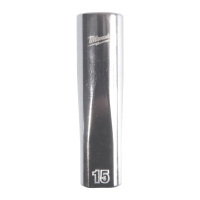 MILWAUKEE 1/2" prodloužená nástrčná hlavice 12-hranná, metrická, 15 mm 4932498836
