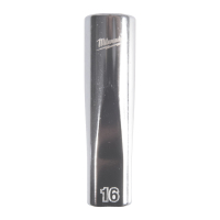 MILWAUKEE 1/2" prodloužená nástrčná hlavice 12-hranná, metrická, 16 mm 4932498837