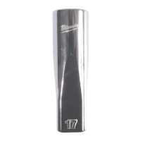 MILWAUKEE 1/2" prodloužená nástrčná hlavice 12-hranná, metrická, 17 mm 4932498838