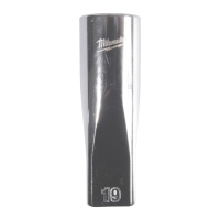 MILWAUKEE 1/2" prodloužená nástrčná hlavice 12-hranná, metrická, 19 mm 4932498840