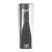 MILWAUKEE 1/2" prodloužená nástrčná hlavice 12-hranná, metrická, 22 mm 4932498843