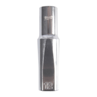 MILWAUKEE 1/2" prodloužená nástrčná hlavice 12-hranná, metrická, 12 mm 4932499117