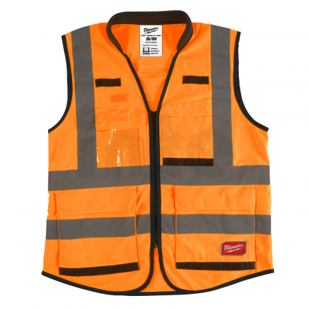 MILWAUKEE Výstražná vesta s vysokou viditelností Premium oranžová - S/M 4932471898