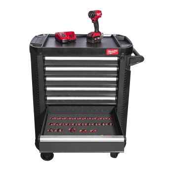 MILWAUKEE Plně vybavená sada nářadí – 246 ks v šedé dílenské ocelové skříni TOOLGUARD™ 30″ / 78 cm, verze EU Premium 4932500743