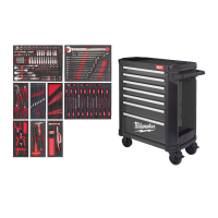 MILWAUKEE Plně vybavená sada nářadí – 206 ks v šedé dílenské ocelové skříni TOOLGUARD™ 30″ / 78 cm, verze EU Standard 4932500744