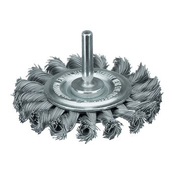 MILWAUKEE Kotoučový kartáč S6 75×12 mm, nerezový, splétaný drát 0,5 mm – 3 ks 4932501729