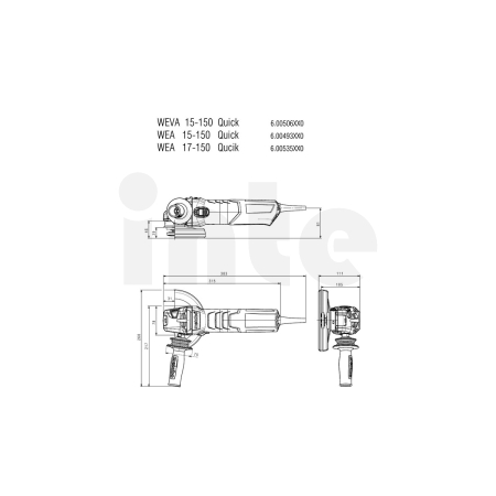 METABO WE 17-150 Quick úhlová bruska 601074000