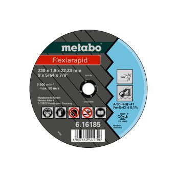 METABO Flexiarapid 180x1,6x22,23 Inox, řezný kotouč, přímé provedení 616184000