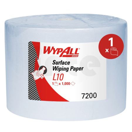 KIMBERLY-CLARK WYPALL* L10 Utěrky, velká role, modrá, 38x23,5cm, 1role/1000útr. 7200