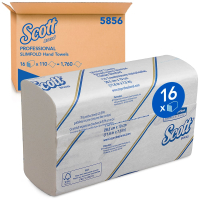 KIMBERLY-CLARK Ručníky Scott Slimfold 16 balení x 110 bílých, 1vrstvý list, 5856