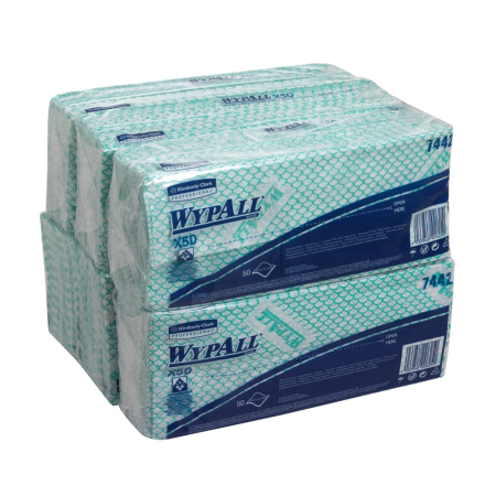 KIMBERLY-CLARK WYPALL X50 Čisticí utěrka, skládané, zelená, 6x50 utěrek 7442