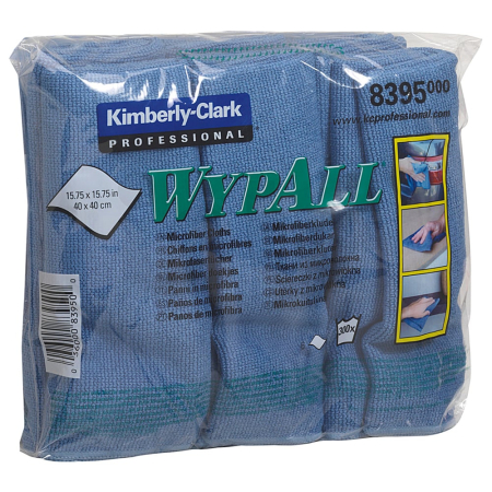 KIMBERLY-CLARK WYPALL Utěrky mikro, modré, 40x40cm, 1 bal/6 ks 8395