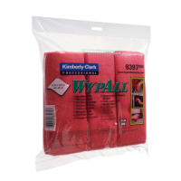 KIMBERLY-CLARK WYPALL* Utěrky mikro, červená, 40x40cm, 1 bal/6 ks 8397