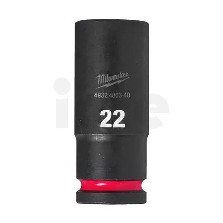 MILWAUKEE Průmyslová hlavice Shockwave 1/2" HEX 22mm prodloužená 4932480340