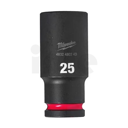 MILWAUKEE Průmyslová hlavice Shockwave 1/2" HEX 25mm prodloužená 4932480343