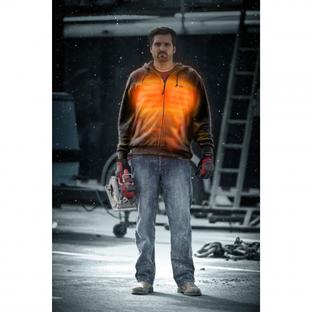 MILWAUKEE M12™ Černá vyhřívaná mikina s kapucí 4933464348