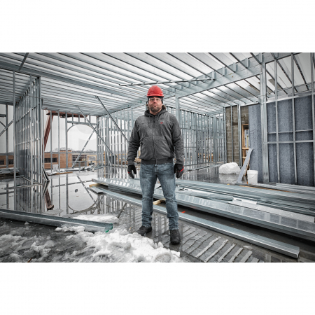 MILWAUKEE M12™ Šedá vyhřívaná mikina s kapucí 4933464352