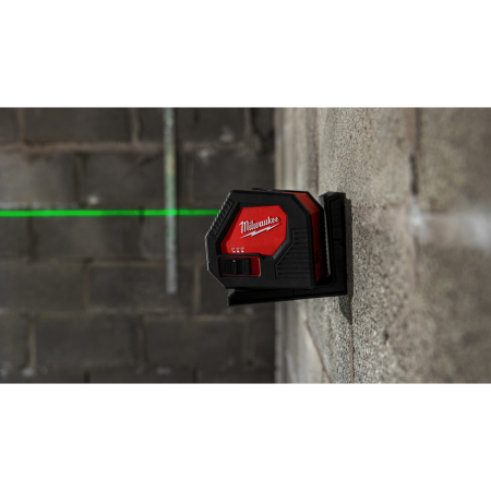 MILWAUKEE Zelený křížový laser na alkalické baterie 4933478753
