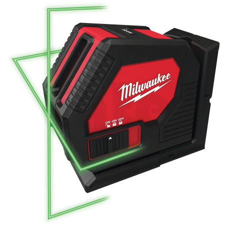 MILWAUKEE Zelený křížový laser na alkalické baterie 4933478753